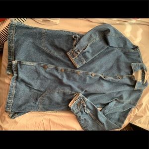 Jean trench coat jacket